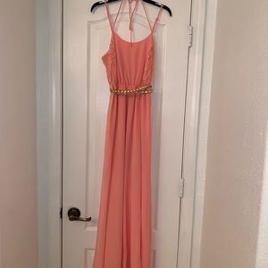 Peach maxi dress